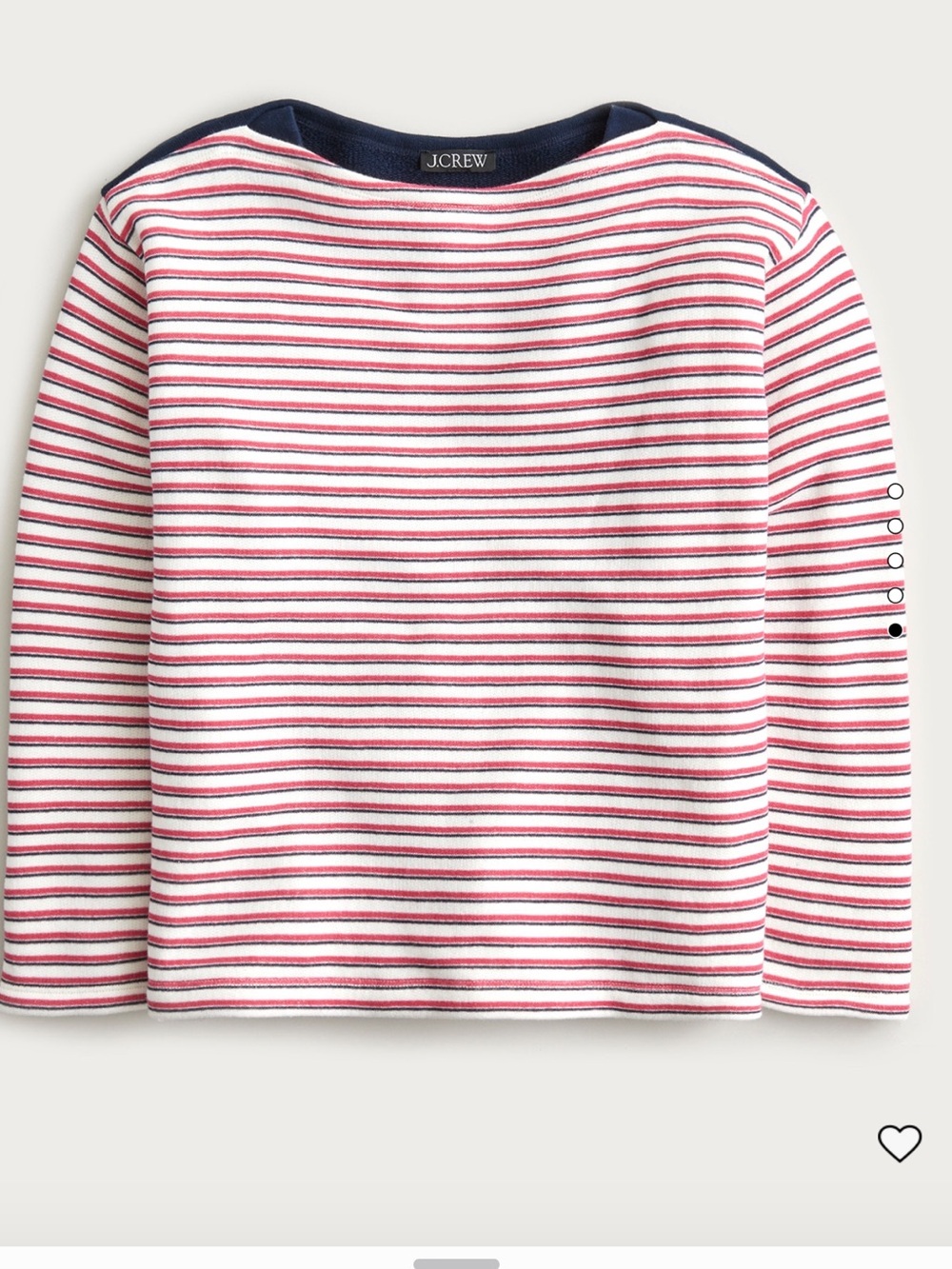 J. Crew Heritage terry boatneck sweatshirt NWT